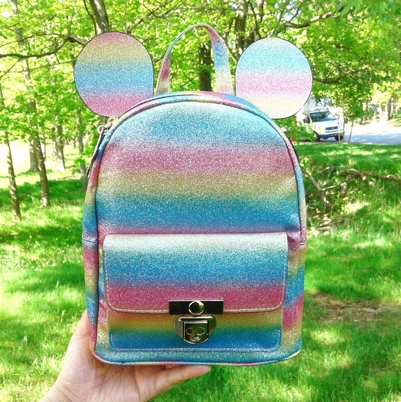 Rainbow Glitter Mickey Mouse Backbag - Picture 2 of 8